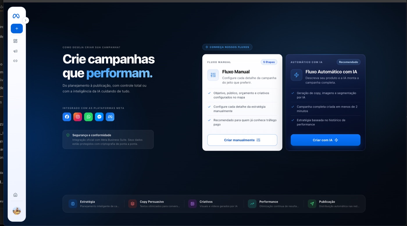 Criação de campanha na Transbordo: fluxo manual ou automático com IA