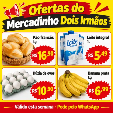 Encarte de ofertas de mercadinho de bairro