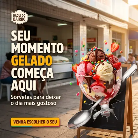 Anúncio de sorvete