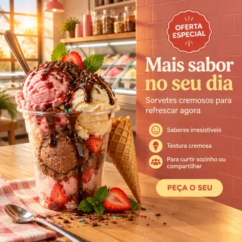 Oferta especial de sorveteria