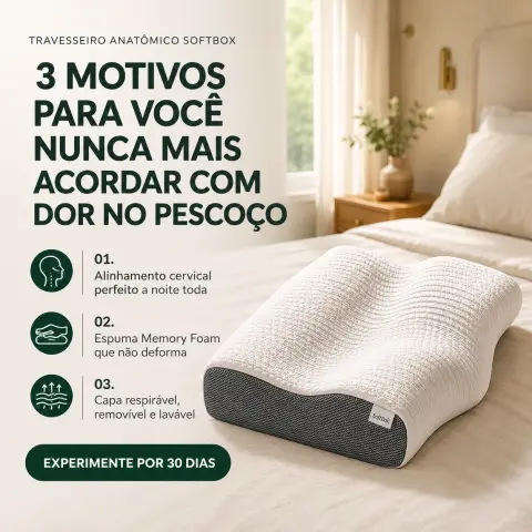 Anúncio de travesseiro cervical