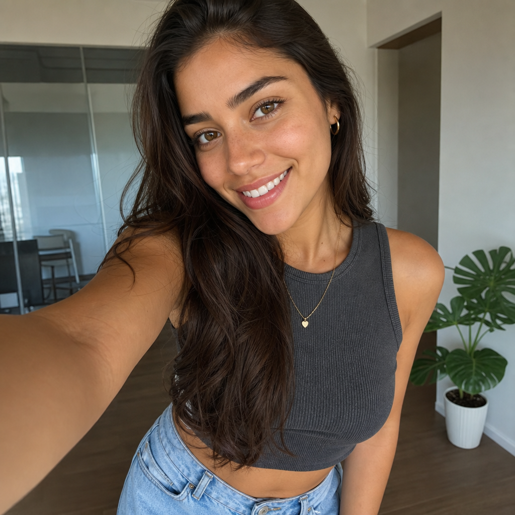 Geração pura da criadora brasileira sem edição ou filtros